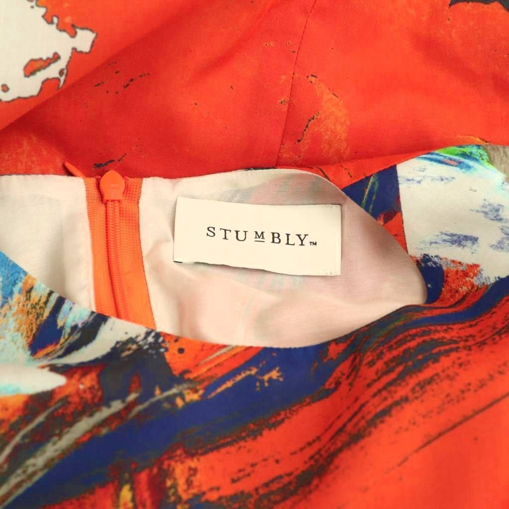 新品　STUMBLY(スタンブリー) 　ノースリーブロングワンピース ドット柄 スタンブリー STUMBLY 23SS 総柄 ノースリーブ ワンピース