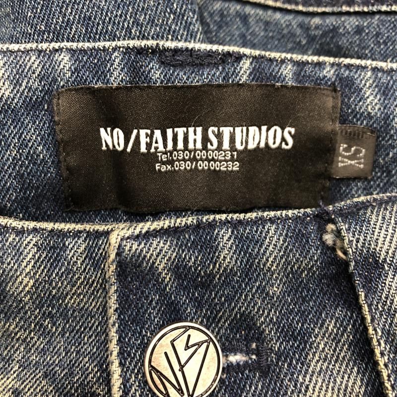 中古】NO FAITH STUDIOS 24ss USED DENIM SLEEVES SHORT サイズXS[24 