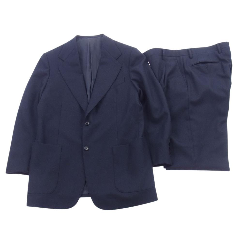 COMOLI コモリ セットアップ 19AW Q03-08001 ウール 2B セットアップ ジャケット スラックス ネイビー系 2【中古】