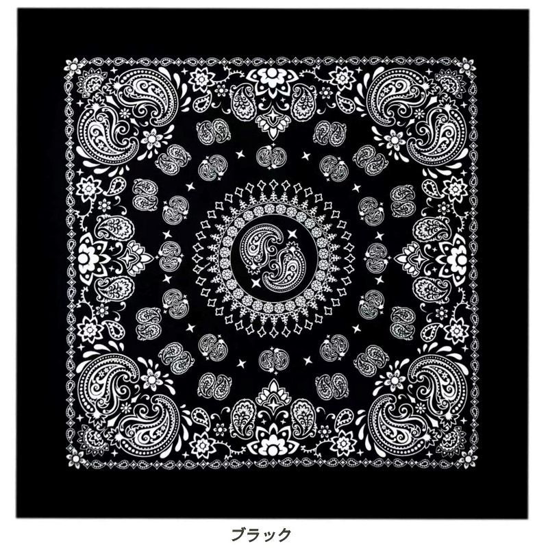 新品】 ラージ サイズ バンダナ ペイズリー柄（大判）68×68
