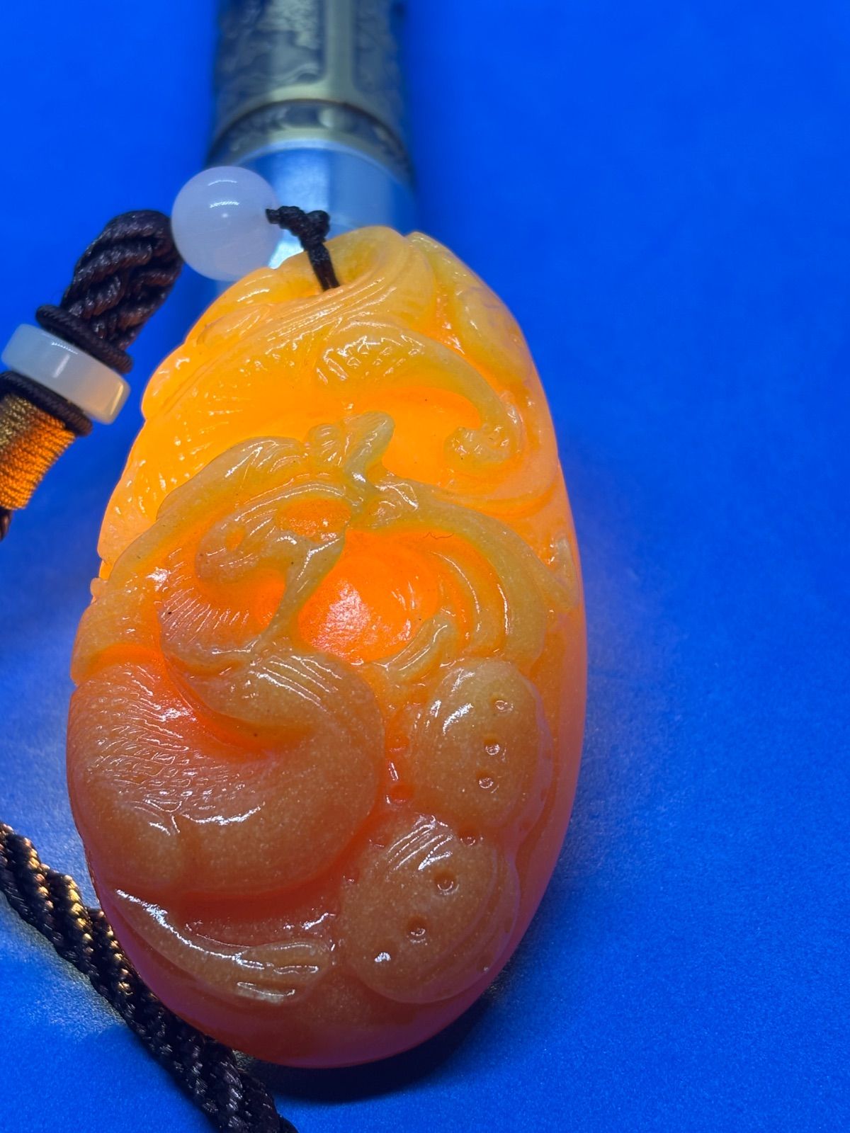 寿山石 手把件 精工彫刻「飛龍在天」】73×42×28mm / 98g5371 - メルカリ
