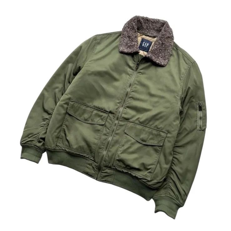 ジャケット・アウター 00s old gap leather bomber jacket y2k Vtg GAP Men's Moto Jacket Y2K 2000s Black HEAVY LEATHER