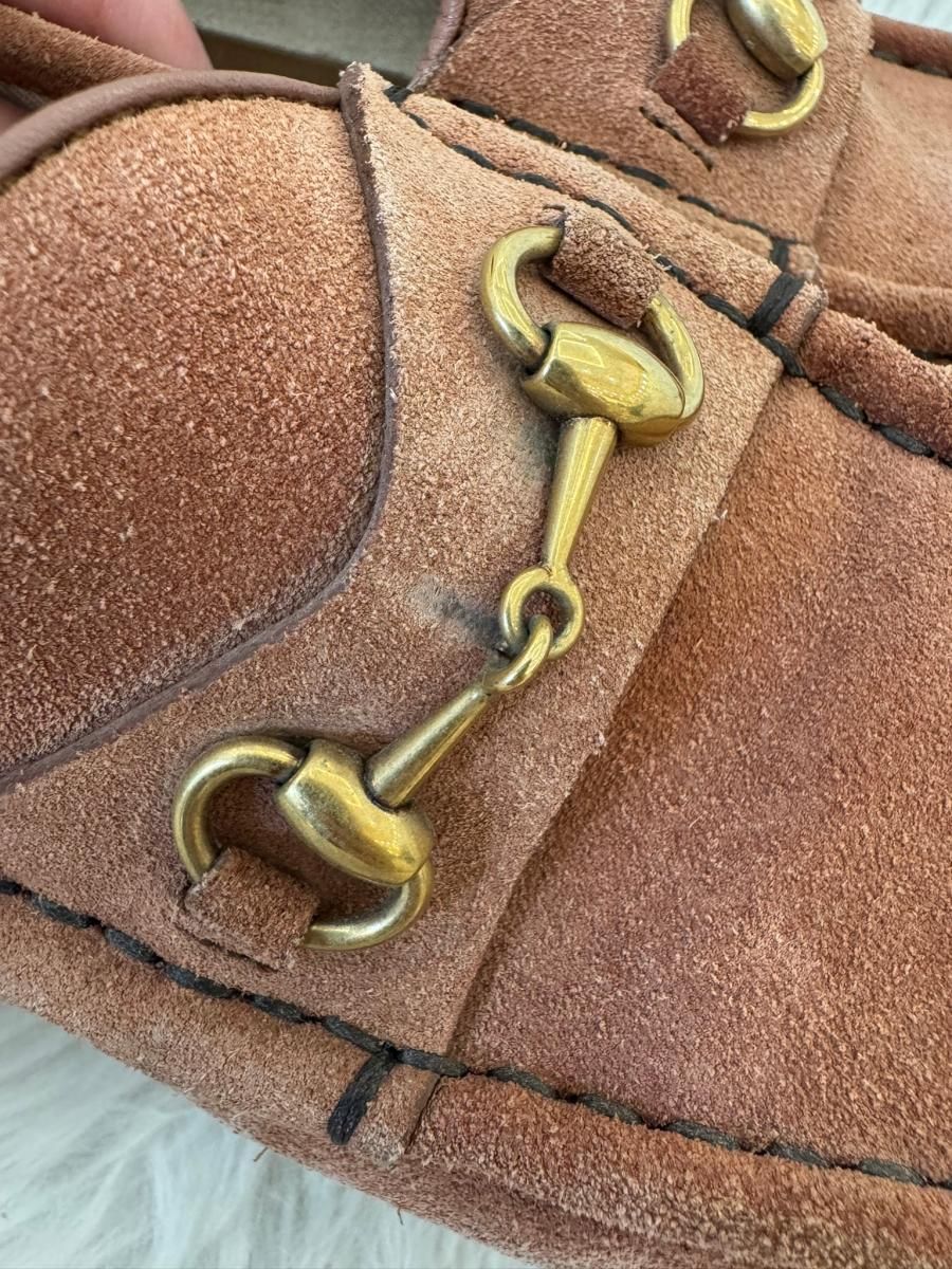 中古】 GUCCI （グッチ） ﾛｰﾌｧｰ ホースビット スウェード 靴 靴/ﾚﾃﾞｨｰｽ