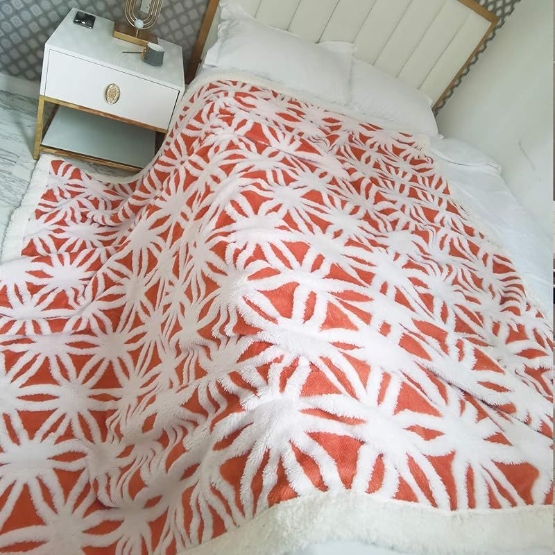 sledar スレダー 毛布 掛け毛布 ひざ掛け 羽織れる 大判 発熱二枚合わせ パイル シープ調 ふわふわ 丸洗いOK 抗菌防臭 防ダニ加工 北欧風 プレゼント 秋冬 130ｘ160cm コーラル 1 MARWIL-DEMENAGEMENTS_CH