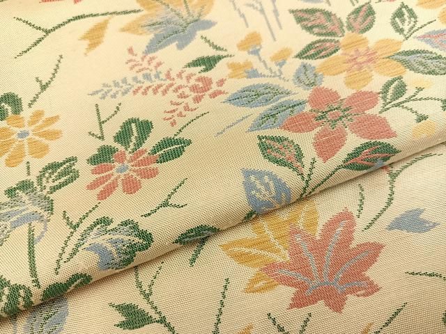 平和屋着物○京の名門・菱屋六右ェ門 紬 訪問着 草花文 正絹 逸品 未