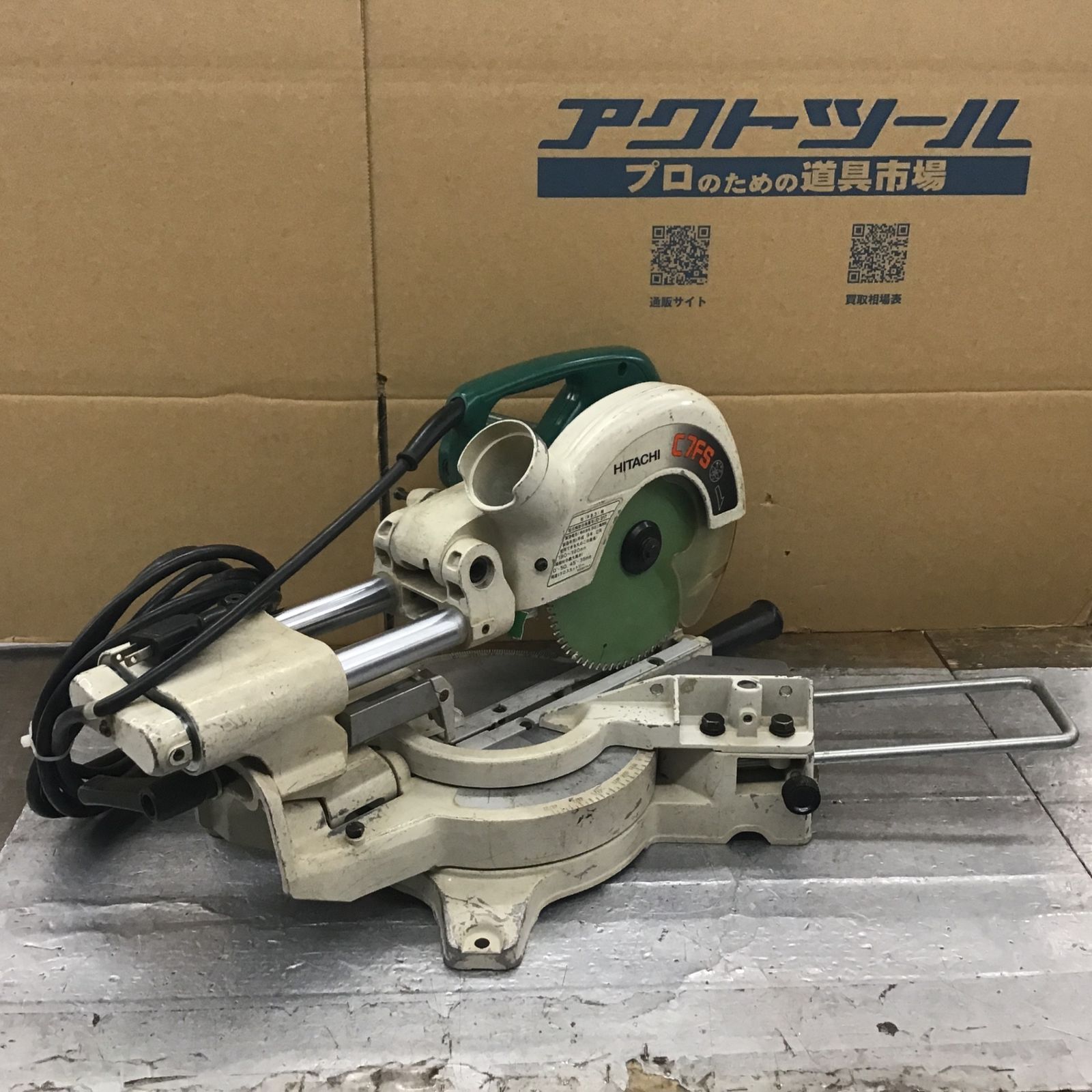 ◇中古良品◇ HITACHI/日立工機 165㎜ 卓上スライド丸のこ C6RSHC