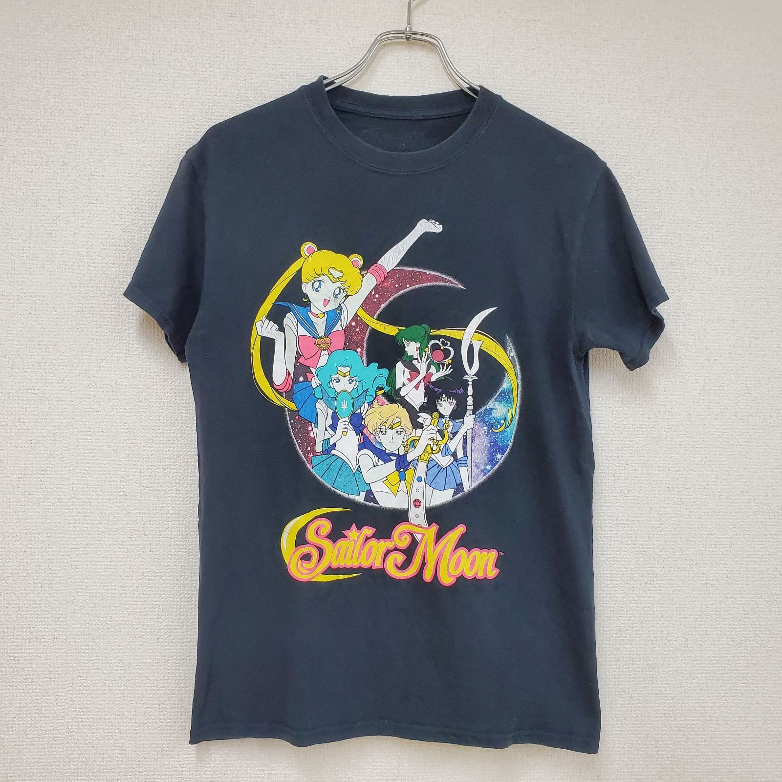 90s セーラームーン ヴィンテージTシャツ レディース Sサイズ ブラック 