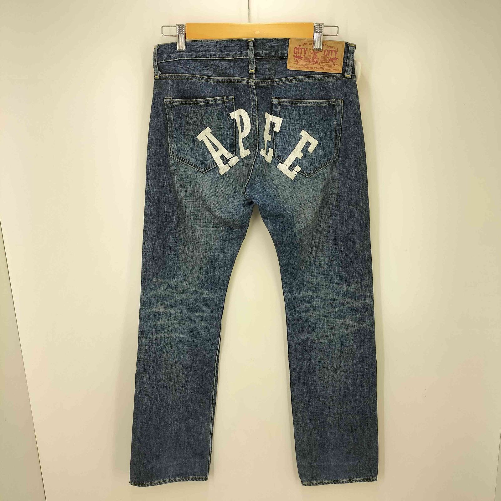 アベイシングエイプ A BATHING APE 00S APEE バック プリント ジップ 