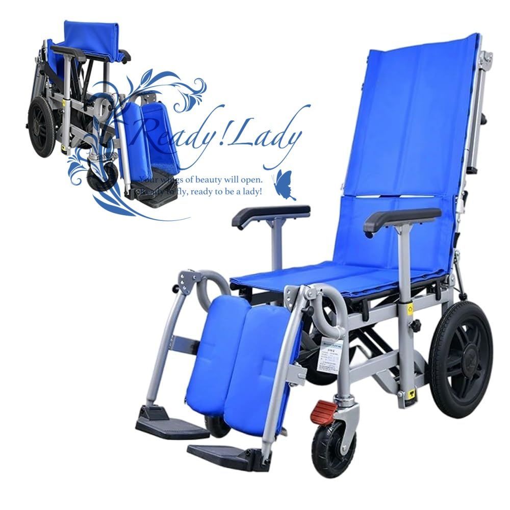車椅子 リクライニング 折りたたみ 介護 軽量 コンパクト 油圧ロッドで90°-180°無限調整 4輪歩行器 ダブルブレーキ 転倒防止 吊り下げ式ウォーターポール付属 高齢者 妊婦 体の不自由な方 旅行 通院 外出 家庭用