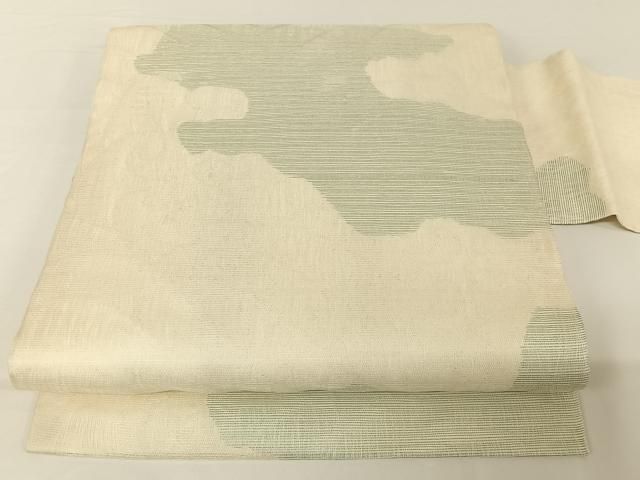 平和屋着物＊夏物 九寸名古屋帯 霞文 正絹 AABA2547np