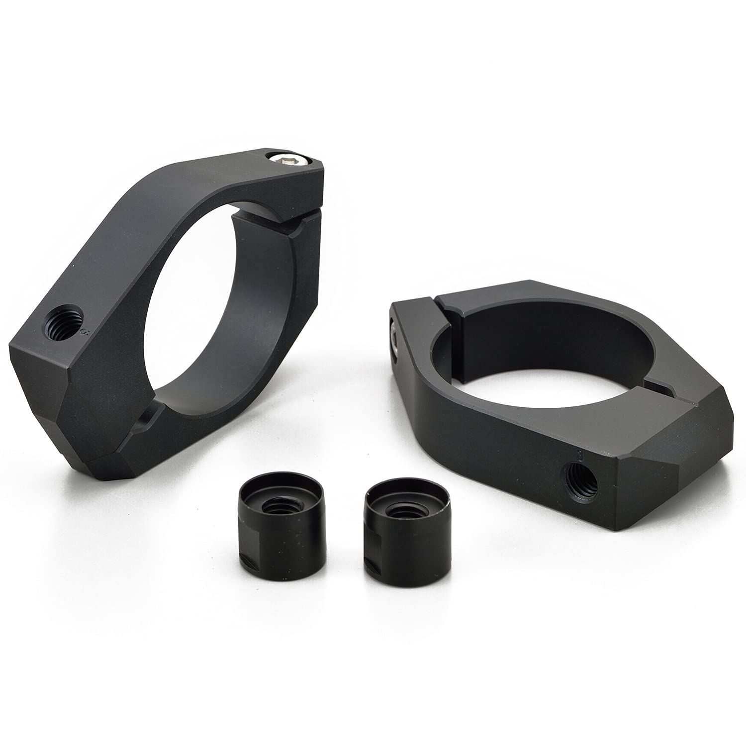 φ43フロントフォーク用 デイトナ Daytona バイク用 ウインカーステー 43 mmフォーククランプ 取付穴8 mm 配線逃がし加工 D-Lightナット付属 ウインカーブラケット 左右セット 19270 ブラック