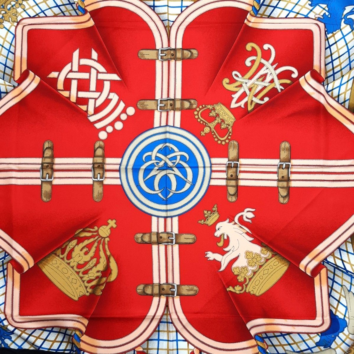 エルメス Hermès カレ90 GRANDE TENUE 馬の礼装 シルクスカーフ 美品