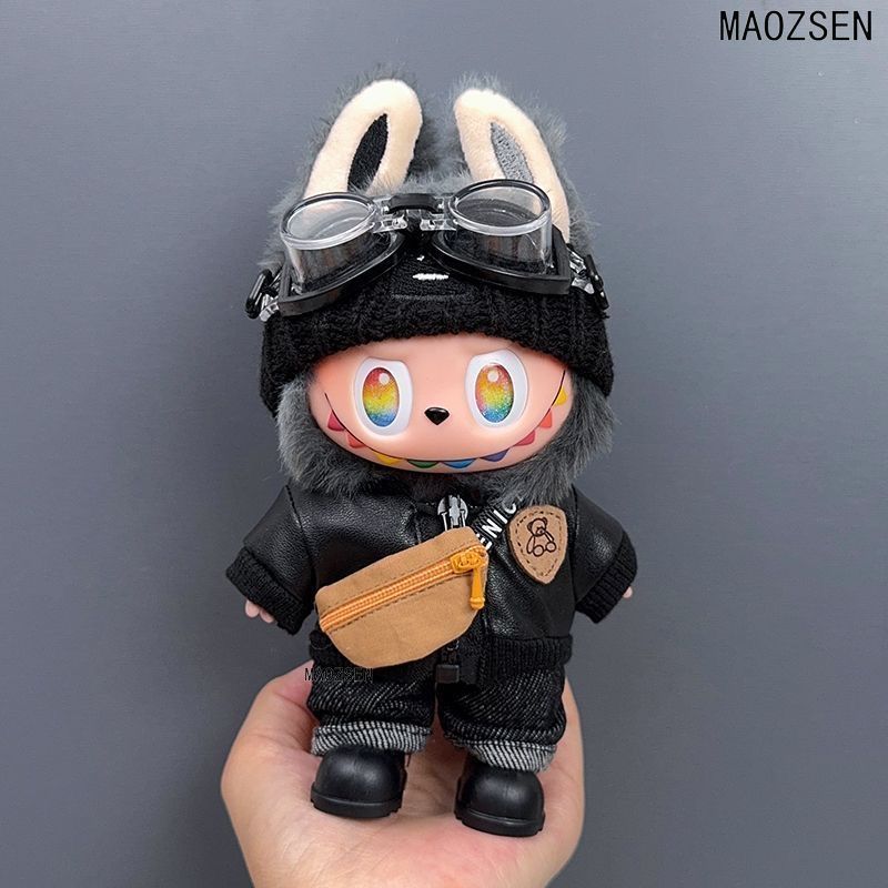 ラブブ labubu コスチューム　ぬいぐるみ服着せ替え服6点セット　カメラ 予約商品】新品 ぬいぐるみ服 着せ替え服 6点セット 17cm 全3