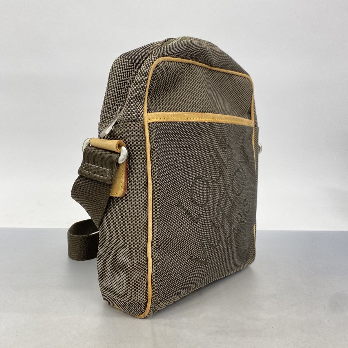 ルイ ヴィトン ダミエ ジェアン ミニ シタダン 斜め掛け ショルダーバッグ M93621 テール カーキ キャンバス LOUIS VUITTON 【中古】 ルイ ヴィトン ダミエ ジェアン ミニ シタダン 斜め掛け ショルダー