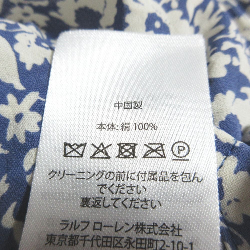 美品 POLO RALPH LAUREN ポロ ラルフローレン フラワー柄 シルク