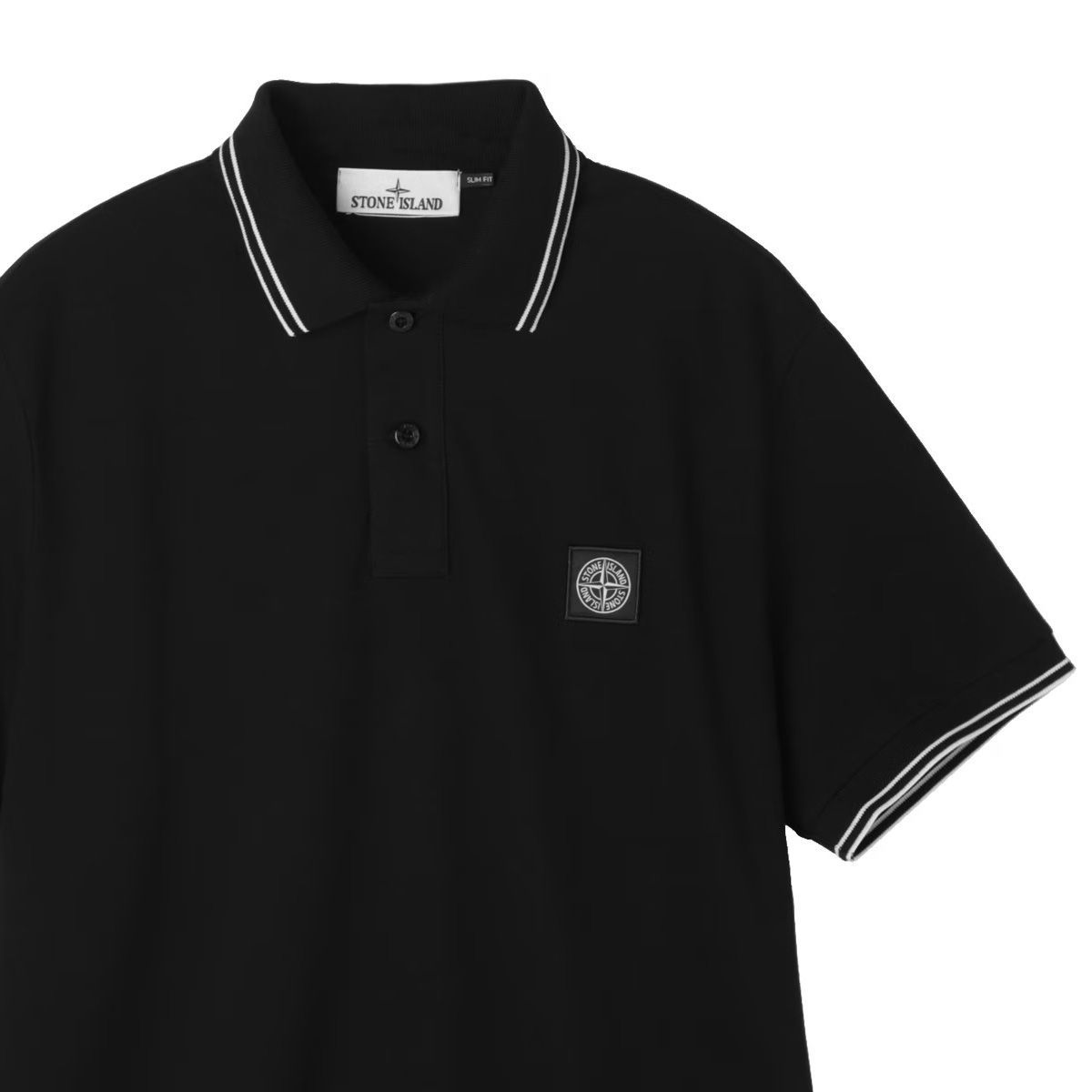 ストーンアイランド　半袖ポロシャツ　ブラック　XL STONE ISLAND ストーンアイランド ポロシャツ 2SC17 メンズ