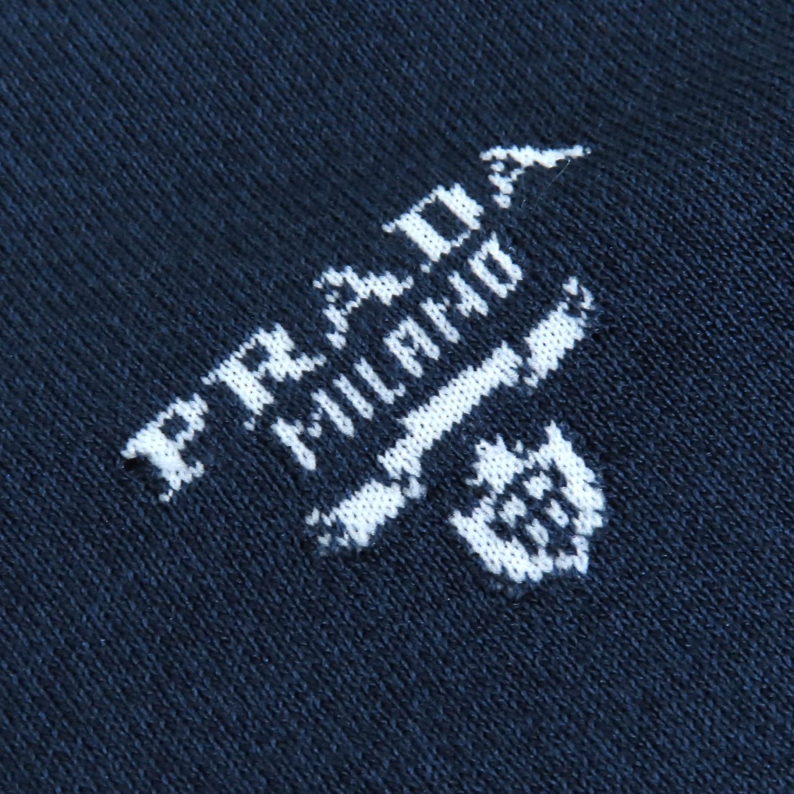 美品△PRADA プラダ 2023年製 P2401L シルク コットン ロゴ