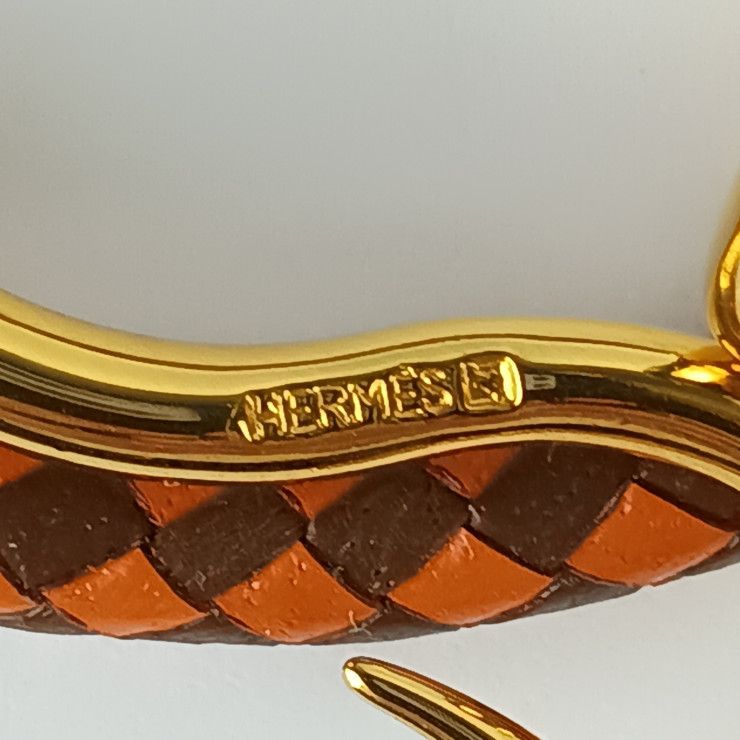 超美品 HERMES エルメス ブレスレット ジャンボ - オレンジ系 ブラウン