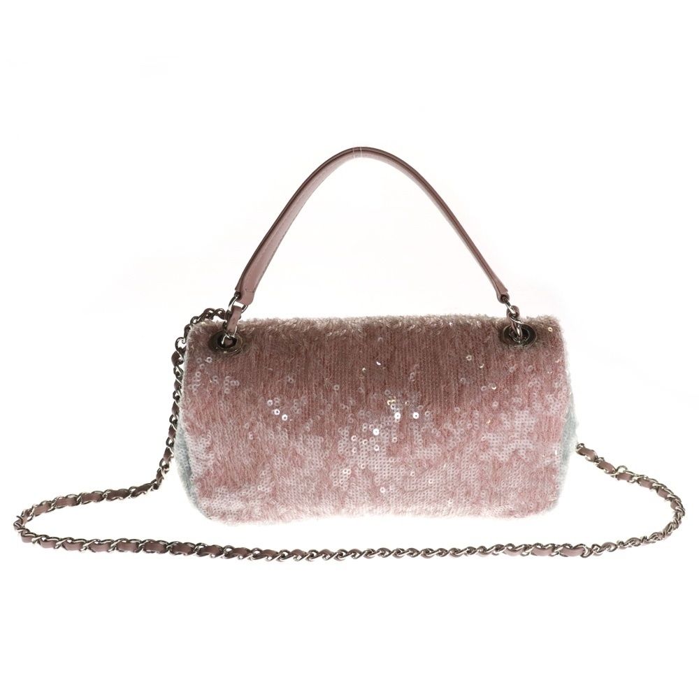 VINTAGE シャネル フラップバッグ スパンコール スパンコール チェーンショルダー フラップ バッグ[] spangles
