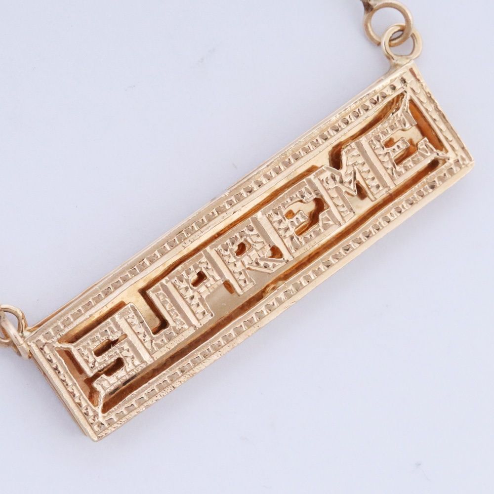 Supreme Name Plate 14K Gold Pendant Supreme Name Plate Pendant 14k