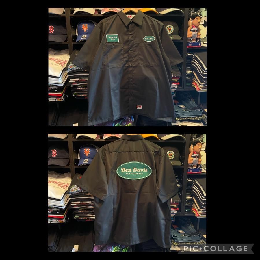 BEN 相まっ DAVIS ベンデイビス BEN WAPPEN SS WORK SHIRTS BEN 相まっ DAVIS ベンデイビス BEN WAPPEN SS WORK SHIRTS