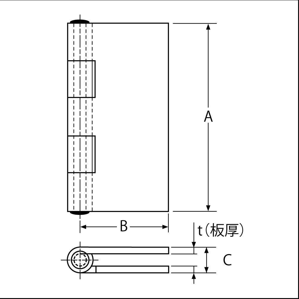 76 溶接丁番 SH-HRT 鉄 清水