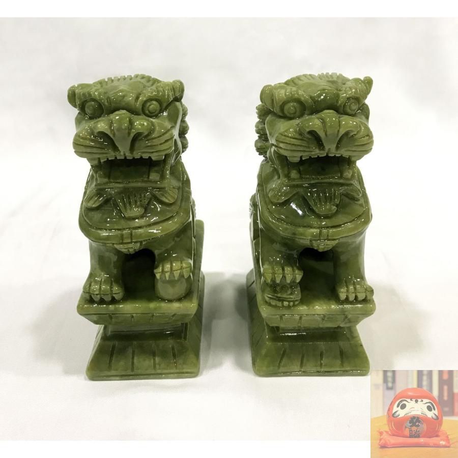 翡翠3色の狛犬 縁起物百貨店から「神獣狛犬 こまわん」「神獣獅子 ライゴン