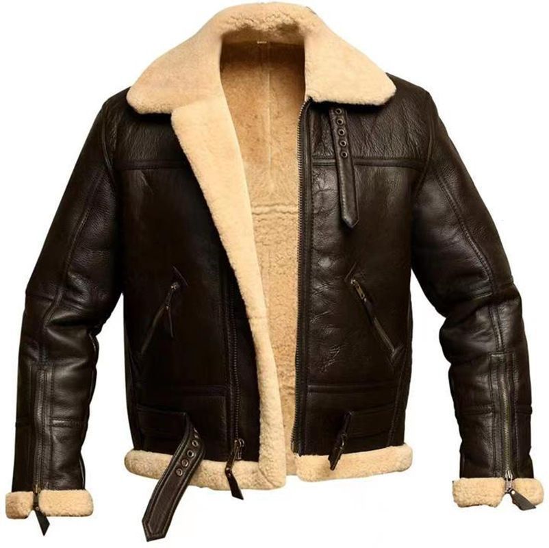 Tico Stock スエード カウレザー フーディームートンジャケット 牛革 24FW ハイネック ヴィンテージ クラック ヴィーガンレザー