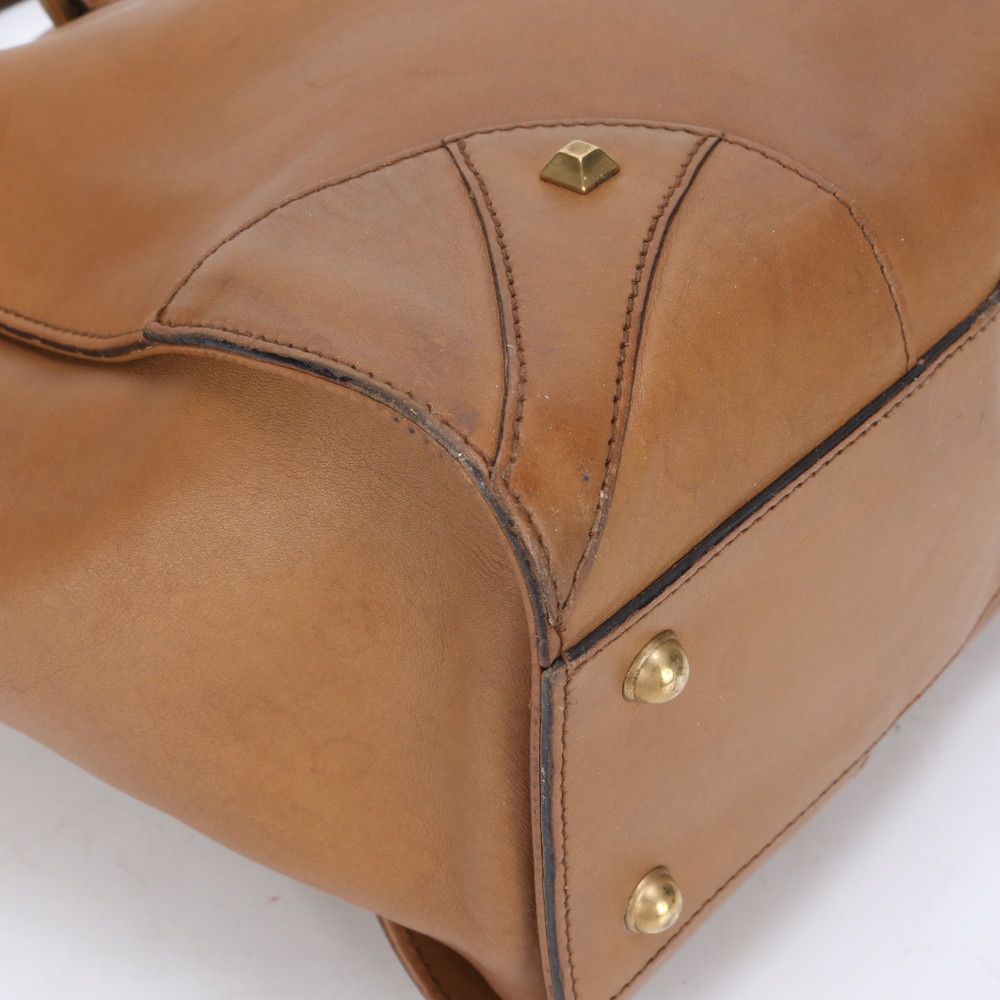 グッチ レザー トート バッグ 肩掛け ショルダー ハンド A4 ブラウン  