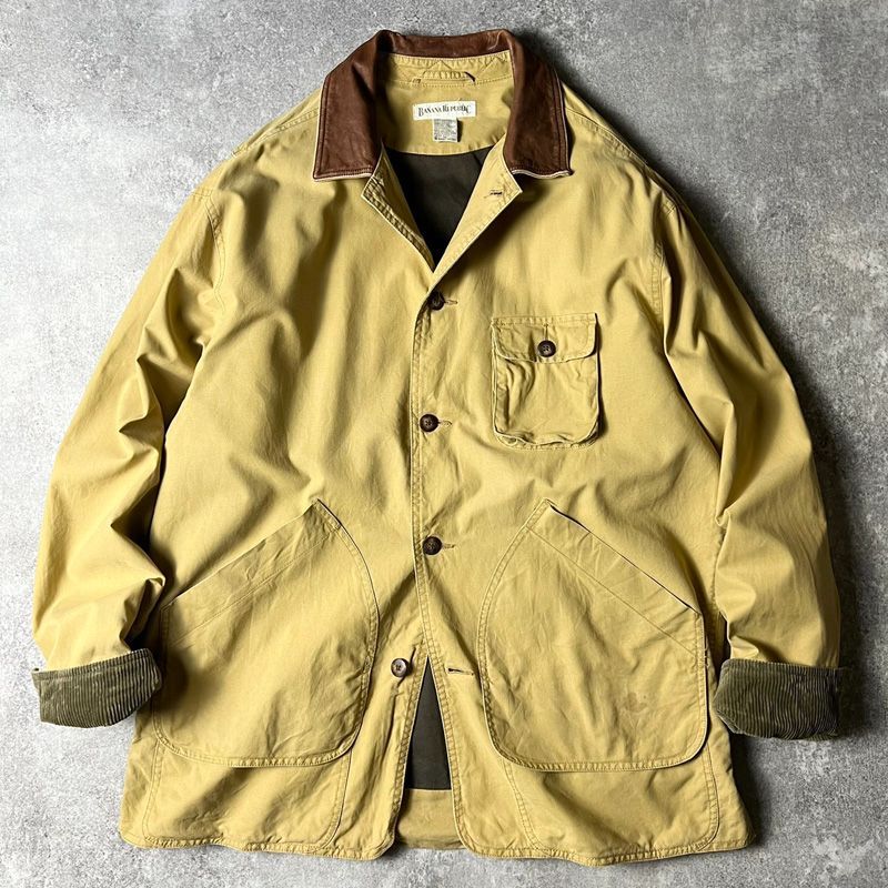 80s 90s BANANA REPUBLIC ライナー付き コットン ハンティング ジャケット M / 80年代 90年代 ビンテージ オールド  バナナリパブリック