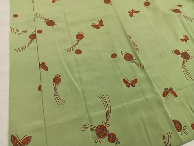 平和屋着物□長襦袢 無双仕立て 箔散らし 銀彩 正絹 逸品 CAAO4624vf