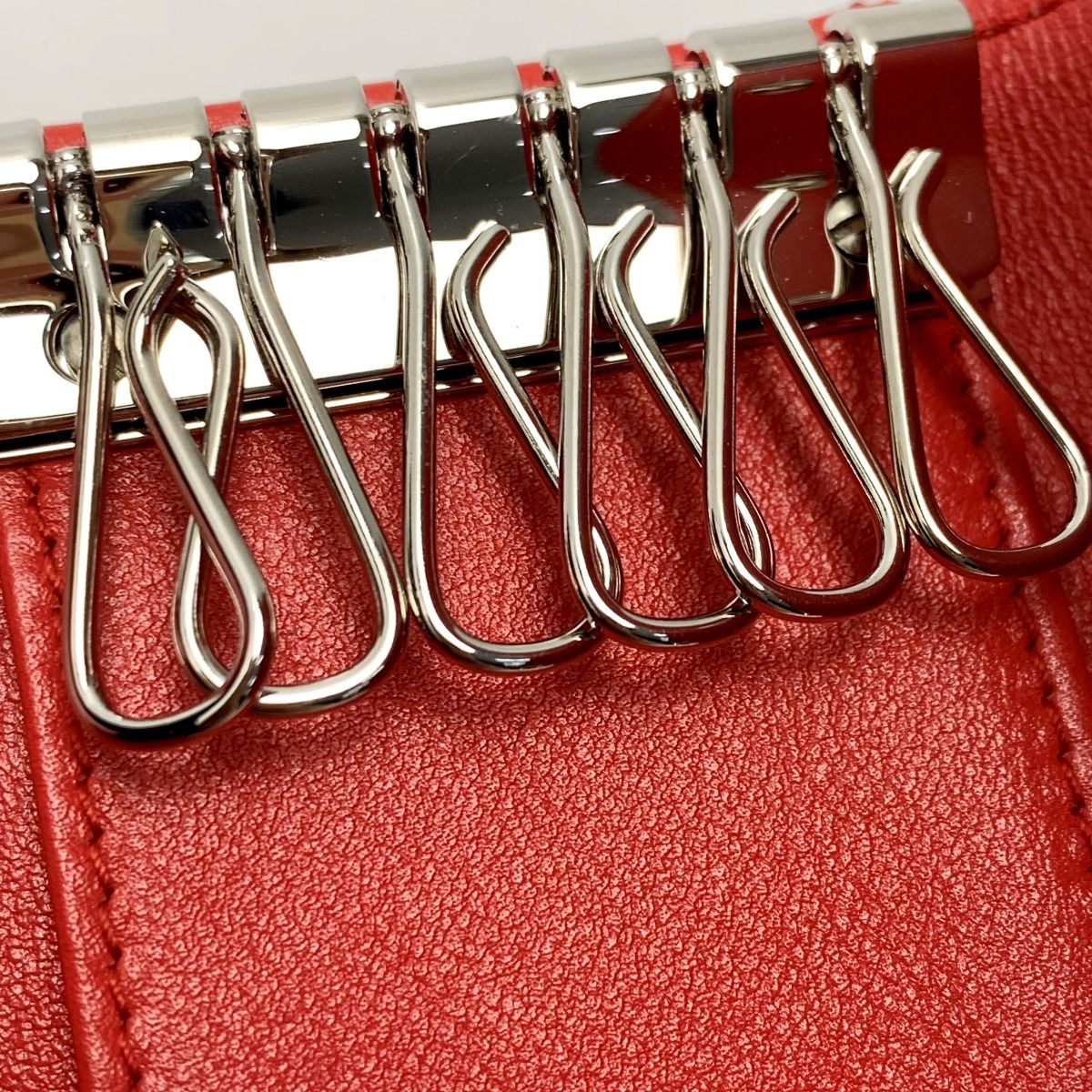 CHANEL シャネル マトラッセ レザー ココマーク レッド キーケース 6連