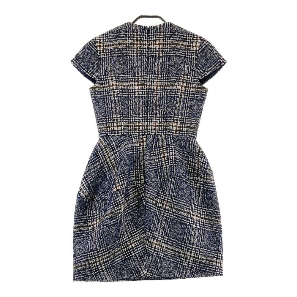 せいちゃん専用YOKO CHAN 黒 フリル袖 パール ワンピース 38 YOKO CHAN 美品 パール装飾 スリットネック ノースリーブ ワンピース