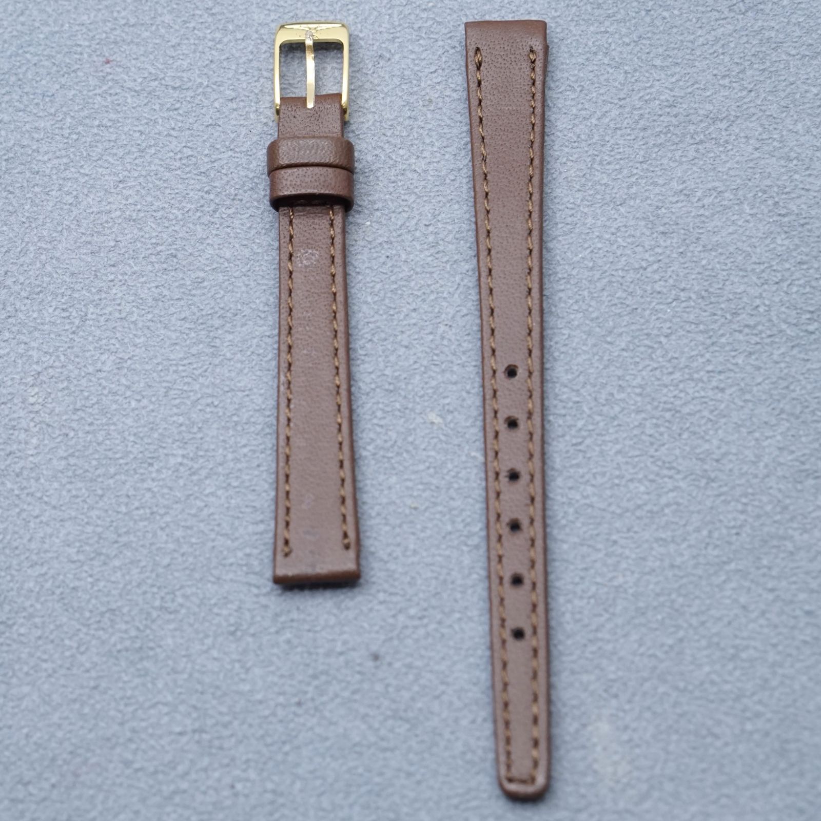 ロンジン LONGINES 純正 10mm カーフ ブラウン 金色尾錠 時計バンド 