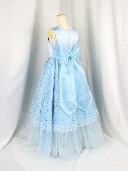 ゆめりすと ハートチュール ロング丈 ブルー 150 1着 品