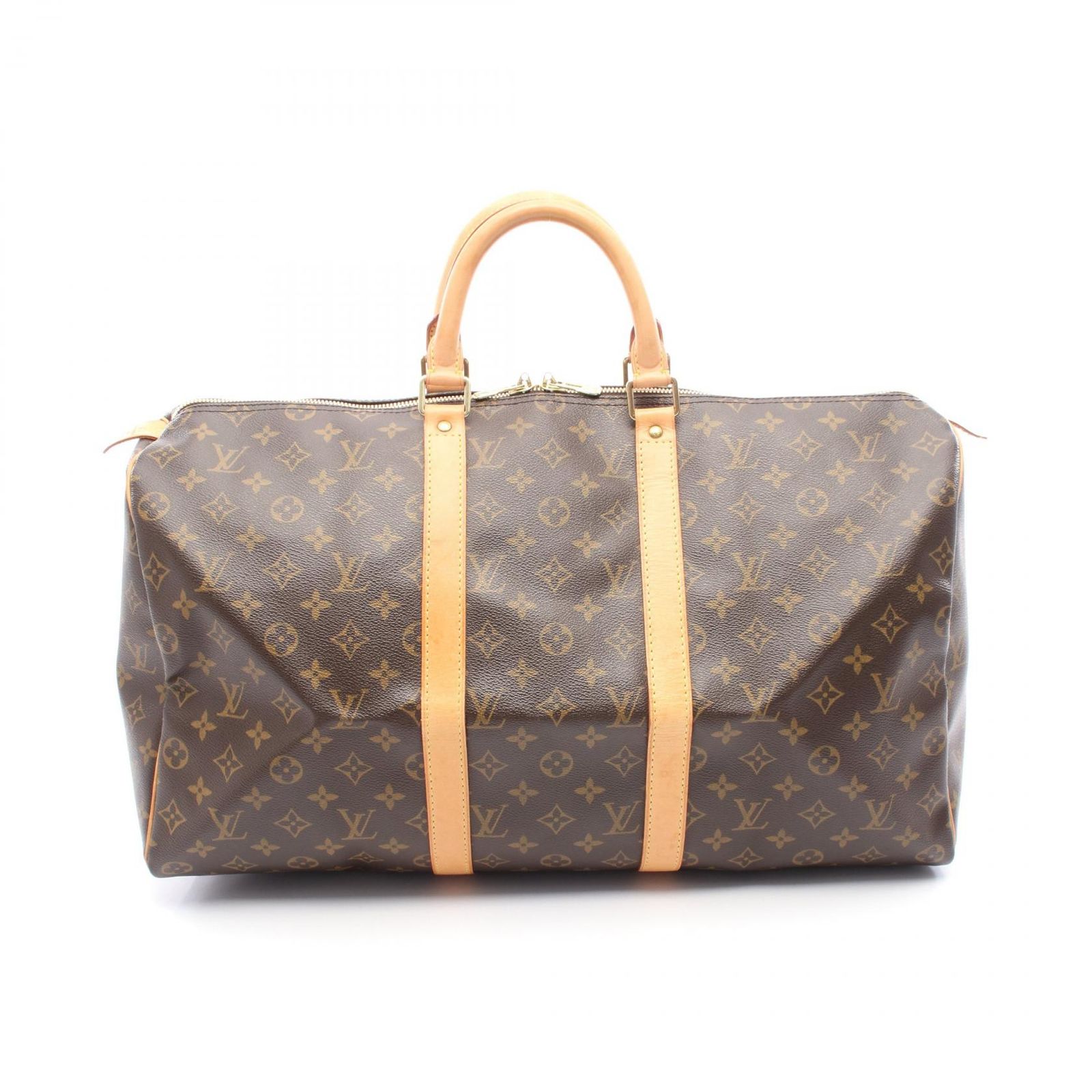 ルイ ヴィトン LOUIS VUITTON ボストンバッグ キーポル50 M41426 PVCコーティングキャンバス レザー キーポル50 ユニセックス Used A