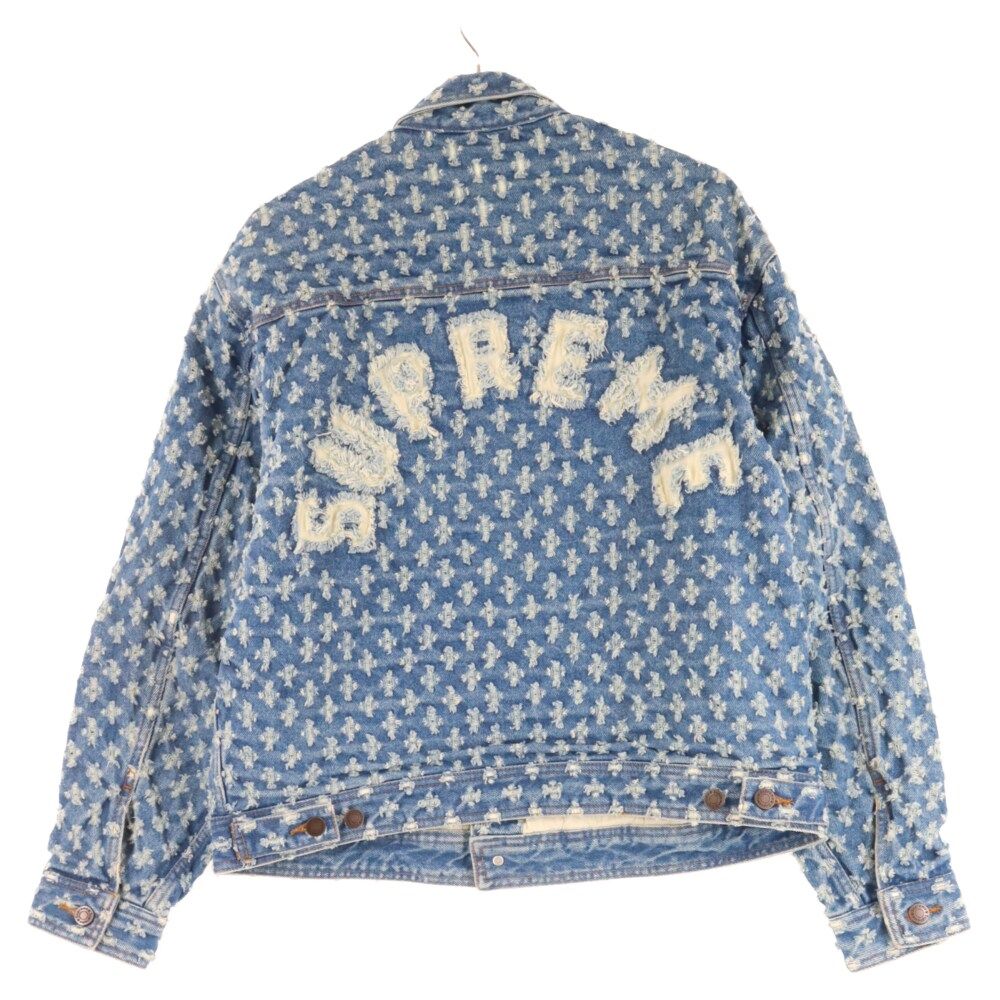 シュプリーム ホール パンチ デニム トラッカー ジャケット ブルー　Sサイズ Supreme シュプリーム 20SS Hole Punch Denim Trucker Jacket