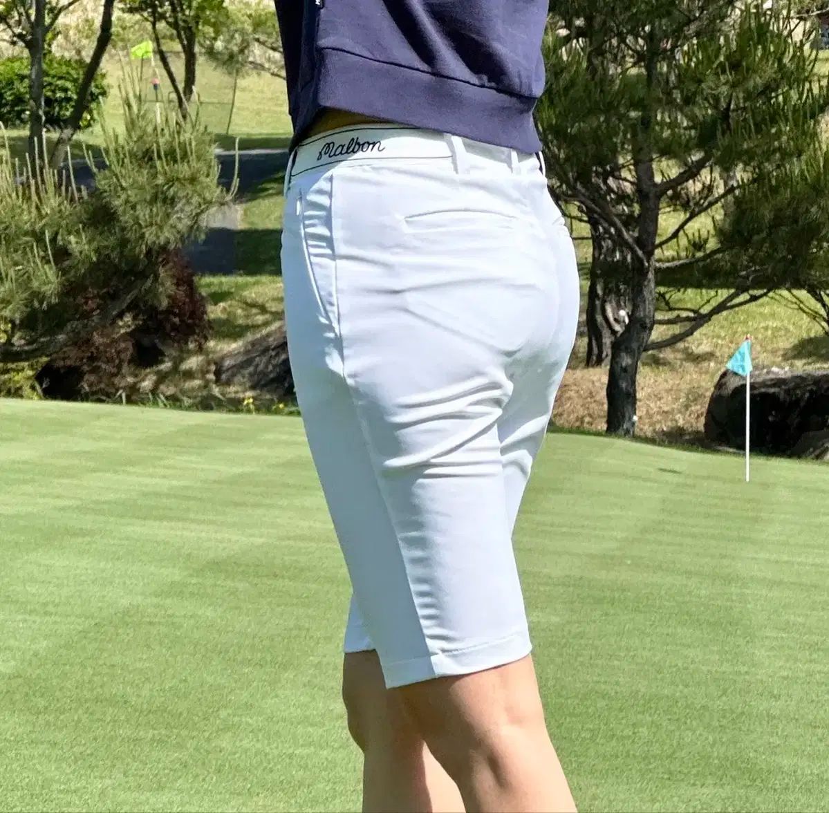 39サイズ HUNTER ネイビー ロングブーツ バックル付き てっちゃん