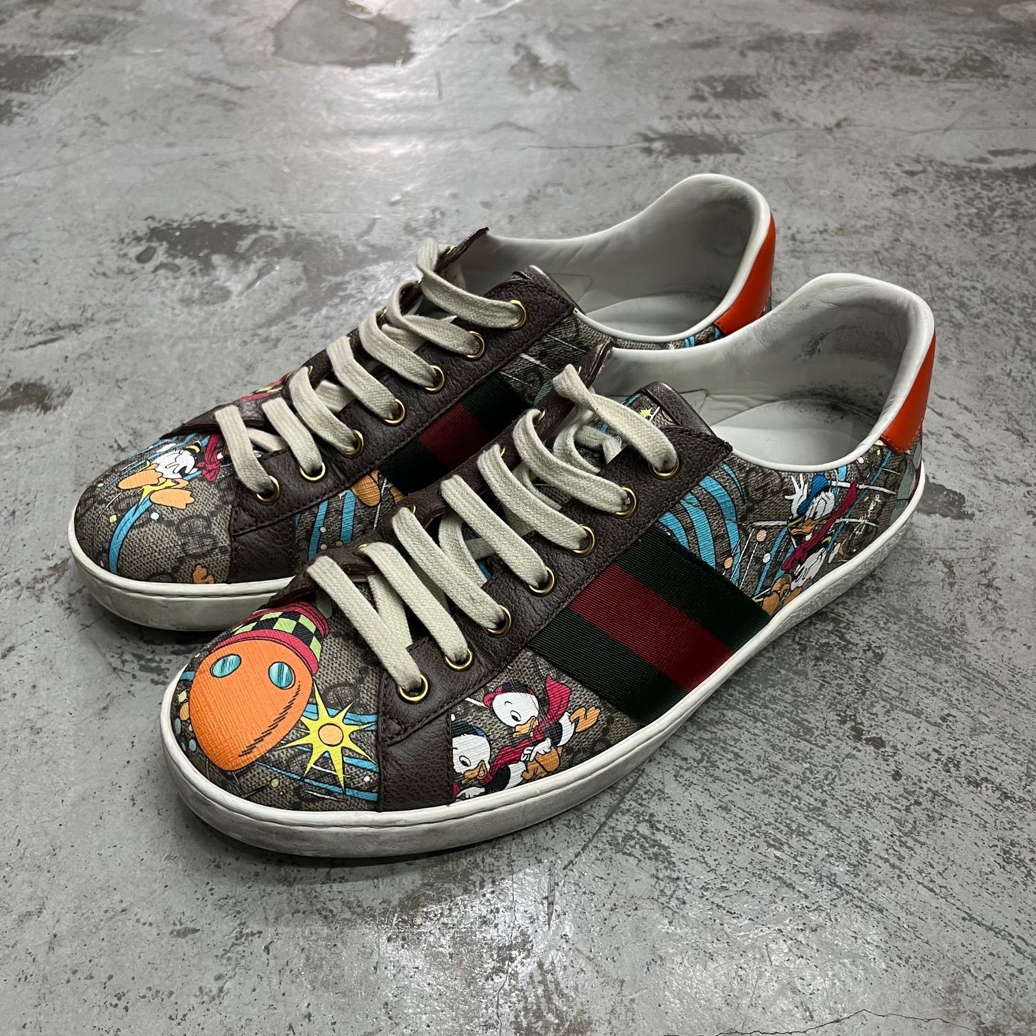 GUCCI コラボ disney スニーカー GUCCI グッチ Disney ディズニー コラボ レザー スニーカー
