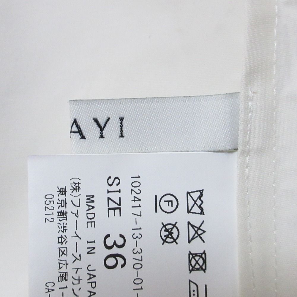 良品 24SS ANAYI アナイ エコナットツイルクロップドシャツ 2WAY