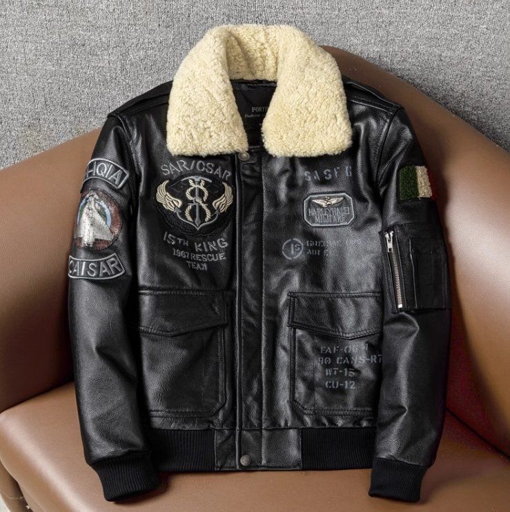 本革フライトジャケット　ジャンパー　本革ジャケット　空軍服　ライダースジャケット　牛革　ワッペン　レザージャケット　革ジャン　メンズ 本革フライトジャケット ジャンパー 本革ジャケット 空軍服
