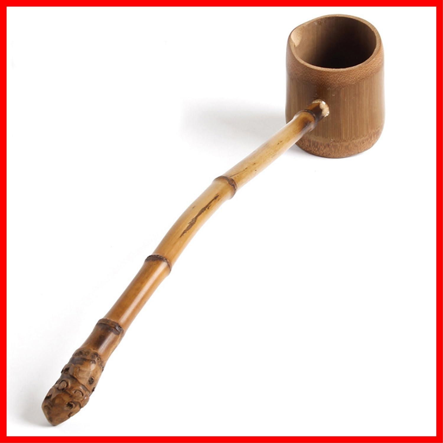 風炉用柄杓 抹茶茶道専 柄杓 柄杓 1個 茶碗用 茶器 茶道具 茶道 柄の長さ34cm 茶道 お点前用 お手前用 竹製 （パープル・バンブー/L） 専用 茶道具/柄杓 Yoseka