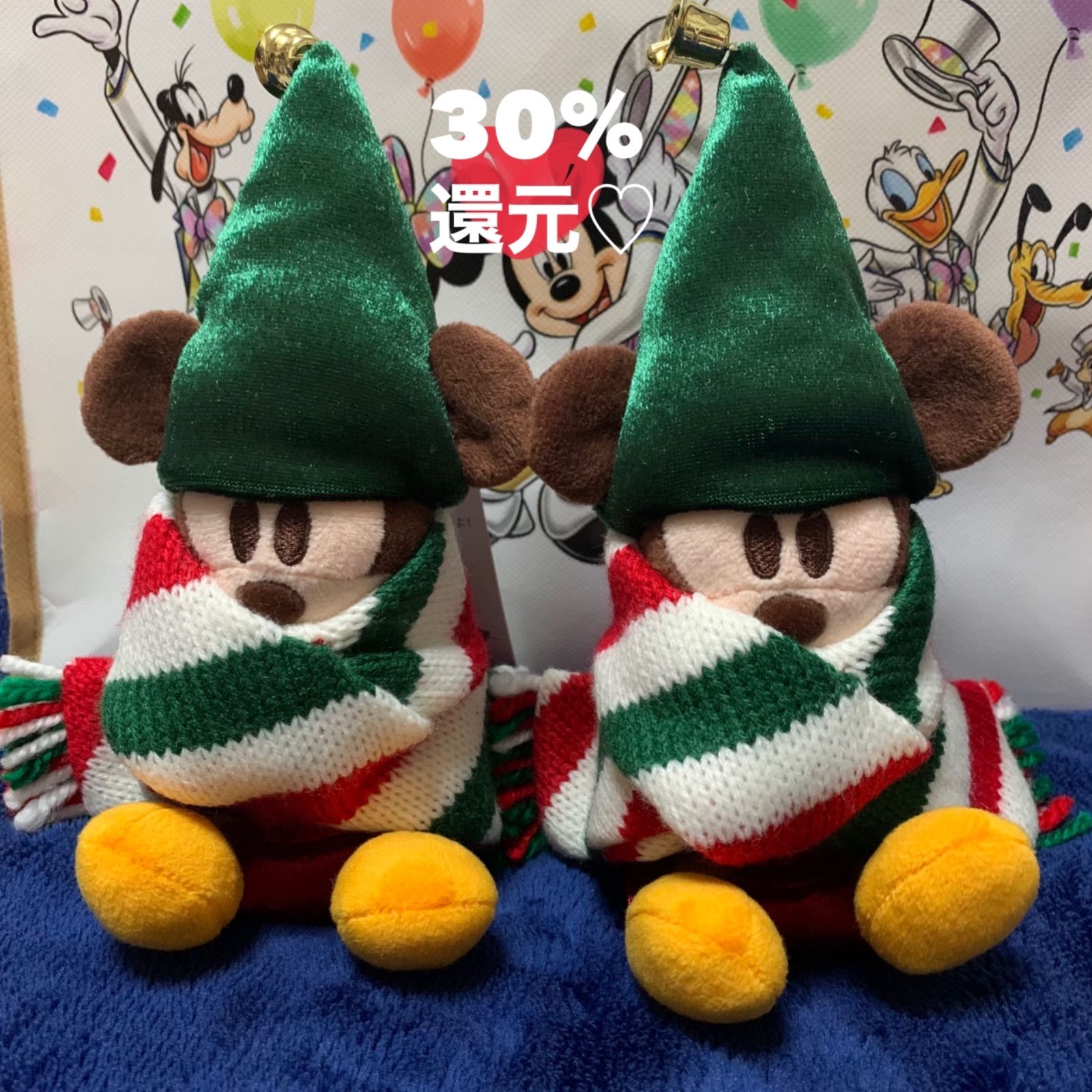 リルリンリン　ぬいぐるみバッジ　ぬいば　ディズニー　クリスマス　2個　セット