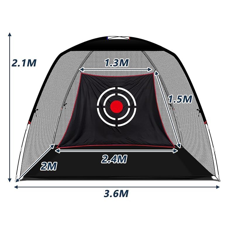 3.6x2.1x2mゴルフネット 練習用ネット 室内屋外 耐久性 キャリー