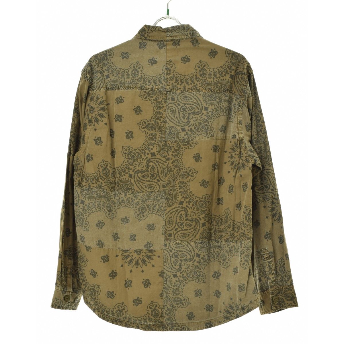 中古美品 KAPITAL ペイズリーバンダナパッチワーク長袖シャツ L