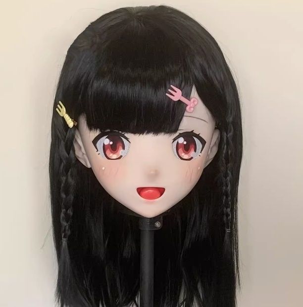 全頭マスク カツラ付き ロック付き Lタイプ フルマスク ドール
