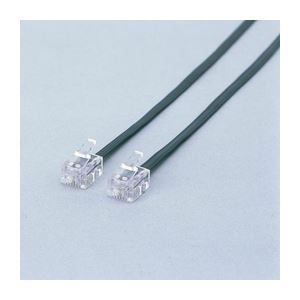 (まとめ)エレコム スリムモジュラーケーブル MJ-3BK【×10セット】
