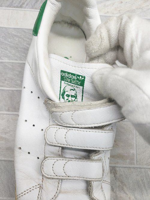 ◇ adidas. STAN SMITH CF TF スタン スミス AQ5357 スニーカー シューズ サイズ24.5㎝ ホワイト グリーン レディース P  【1406110025626】