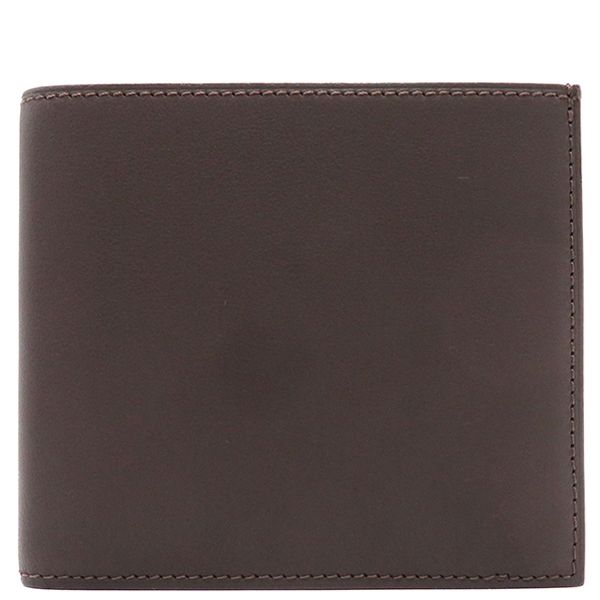 ダンヒル dunhill 二つ折り財布 コンパクトウォレット レザー ブラウン シルバー金具 財布 ダークブラウン 茶 WS3010B 箱