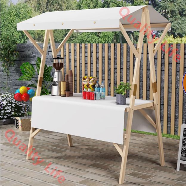 屋台ブース 折りたたみ式 仮設屋台セット 幅120|150CM 木製屋台 折りたたみ式屋台 マーケット屋台ディスプレイスタンド ストリート 簡単組み立て 軽量 収納便利 ファーマーズマーケットフリーマーケット 出店 イベントブース マルシェ 120x60cm